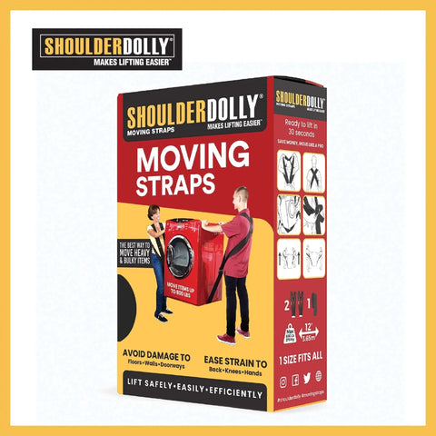 Box of Two Person Moving Straps For Lifting Heavy Furniture And Appliances Up To 800 Lbs with images and instructions