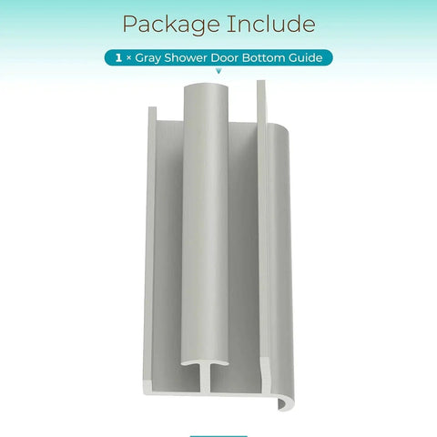 Sliding Shower Door Bottom Guide For Glass Sliding Doors Three Inches Long By One And Three Eighths Inches Wide Grey PVC Track Guide For Shower Doors Tub Glass Durable Corrosion Resistant Construction For Long Lasting Performance One Pack