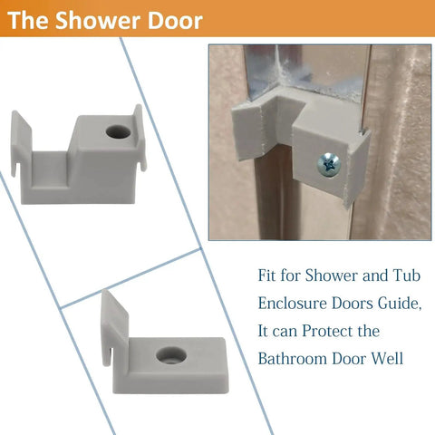 Shower Door Bumpers For Glass And Sliding Shower Doors Guide Bumper Set 3 Pcs Durable Plastic Protects Bathroom Doors