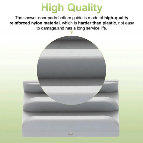 Sliding Shower Door Bottom Track Two Pack Gray Half Inch Channel Fits Glass Doors Up To Seven Sixteenths Inch Thick, close-up view