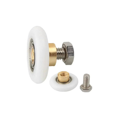 Four Pcs 19mm Shower Door Rollers Replacement Runners Wheels For Universal Glass Sliding Doors Bathroom Shower Enclosure