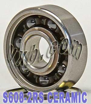 Si3N4 Ceramic Skate Bearing Stainless Steel Sealed ABEC-5 Bearings - VXB Ball Bearings