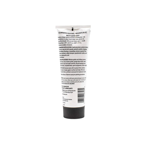 Back view of SIL-Glyde Multi-Purpose All-Weather Lubricating Compound for All Surfaces - 8 oz Tube