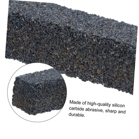 Close-up of silicon carbide dressing stone for grinding wheels, showing abrasive texture for reshaping wheels and consistent performance.