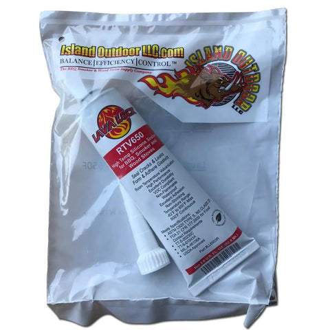 650 F Hi Temp Silicone Adhesive For BBQ Grills And Smokers Sealer Food Contact Safe 3 Oz Tube packaging front view