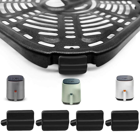 Silicone Air Fryer Feet Bumpers 4 To 8 Pack Replacement Parts For Tray And Basket Heat Resistant Food Grade Protective Tabs