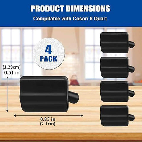4 or 8 pack silicone air fryer protective feet bumpers tabs replacement parts for non slip tray and grill pan, easy install