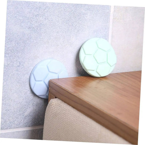 5 Piece Silicone Anti Collision Pads For Washing Machines Noise Reduction Door Bumpers installed on wall and furniture