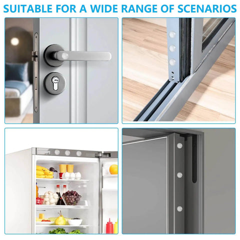 800 Pack Clear Cabinet Door Bumpers Self Adhesive Cushions for Cabinets, Drawers, Frames and Furniture installed on doors and refrigerator