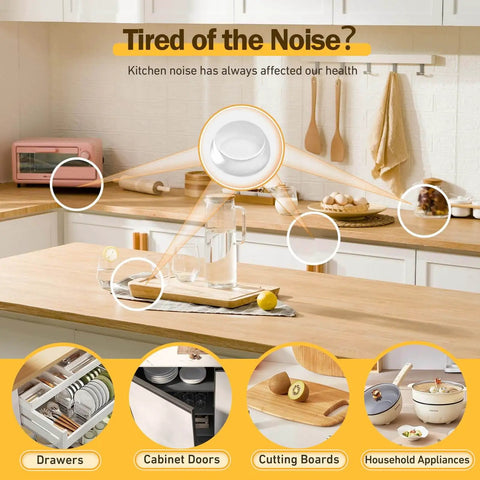 Kitchen with 240 Piece Self Adhesive Cabinet Door Bumpers One Half Inch Clear Silicone Cushions for noise reduction