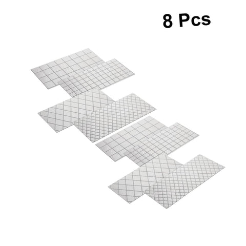 8 Piece Flexible Silicone Cake Mold Set With Grid Pattern For Fondant Impressions, 12.48 by 6.18 Inches, Multi Purpose Molds