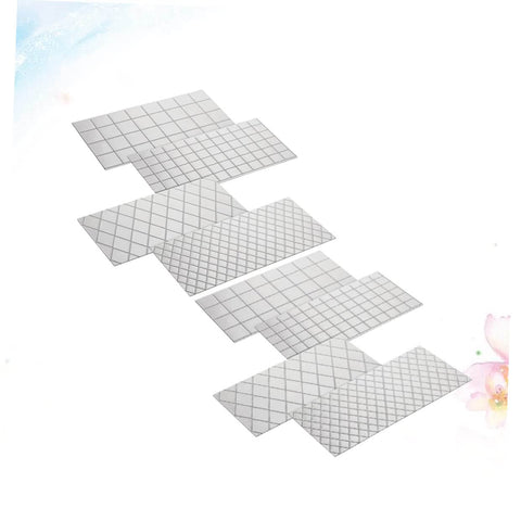 8 Piece Flexible Silicone Cake Mold Set With Grid Pattern For Fondant Impressions, 12.48 by 6.18 Inches by HOMSFOU