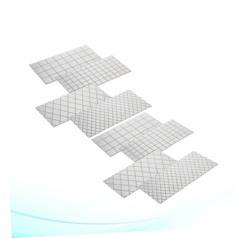 8 Piece Flexible Silicone Cake Mold Set With Grid Pattern For Fondant Impressions, 12.48 by 6.18 Inches, versatile bakeware layout