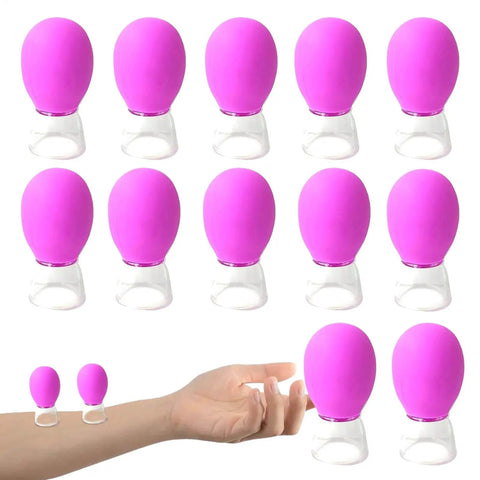 Silicone Cupping Device For Full Body Massage And Lymphatic Drainage Studio Grade Back Massager Kit with pink suction cups