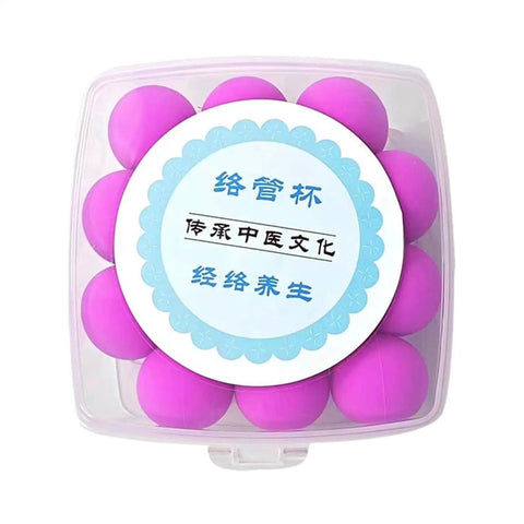 Silicone Cupping Device For Full Body Massage And Lymphatic Drainage Studio Grade Back Massager Kit with suction cups in a case