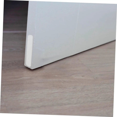 12 Pcs Door Slam Silencer Silicone Cabinet Door Bumpers Adhesive Closers Wall Protectors installed on a wooden door