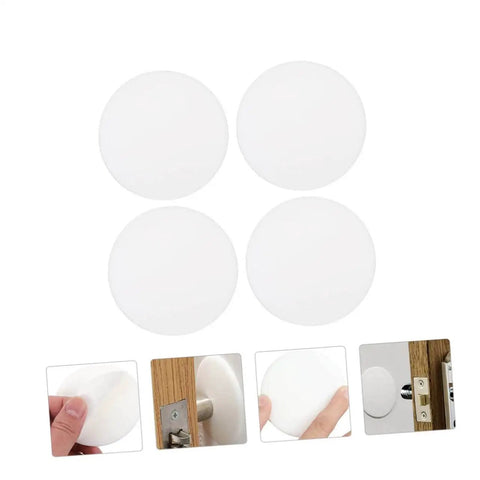 Soft silicone door mat set absorbs shocks and mutes door slams, protecting walls and door edges with flexible cushion pads.