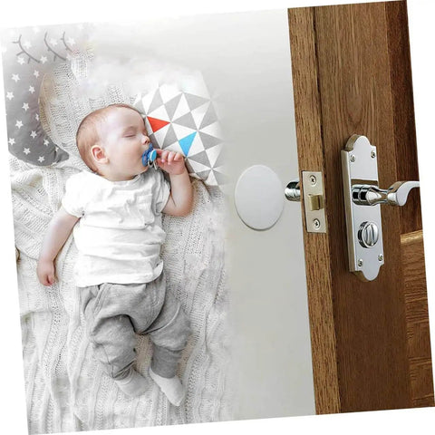 Soft silicone door mat set absorbs shocks and mutes door slams, protecting walls and door edges with flexible cushion pads.