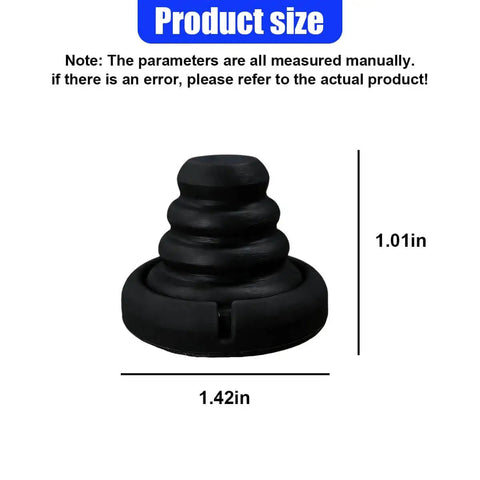 4 Pack Car Silicone Cushion Pads With Self Adhesive Door Silencers And Shock Absorbers, Black silicone pad dimensions 1.42x1.01 inches.