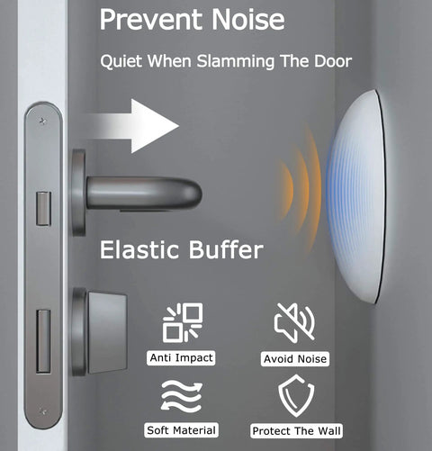 Door Stopper Wall Protector Self Adhesive Cushion Silencer Soft Rubber Bumper Guard for doorknobs with noise reduction