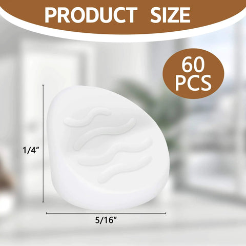 Silicone Door Frame Plugs Kit 60 Pcs Round Screw Hole Plugs In Five Sixteenth Inch By One Quarter Inch Size White Frame Inserts
