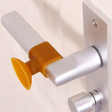 Soft silicone anti collision door pads with suction cup attachment protect walls and cabinets, cushion door impact