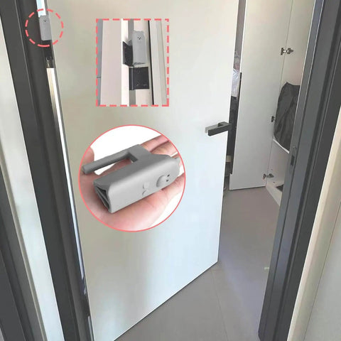 Door Pinch Guard Hanging Silicone Door Stop Wedge Grey 2 Pack Soft Slam Protector For Hinges Quiet Close And Frame Protection