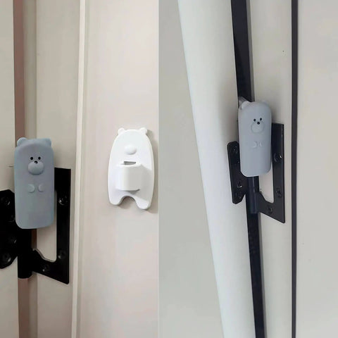 Door Pinch Guard Hanging Silicone Door Stop Wedge Grey 2 Pack Soft Slam Protector For Hinges Quiet Close And Frame Protection Hidden Installation Anti Slam Silencer For Busy Homes