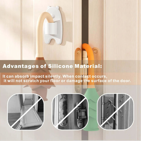 Christmas Tree Hanging Silicone Door Pinch Guard And Anti Door Slam Stopper Set For Baby Proofing Homes Keeps Doors Open And Fingers Safe With Hidden Hinge Mount Kid Safe And Easy To Install 2 Pack White installed on hinge