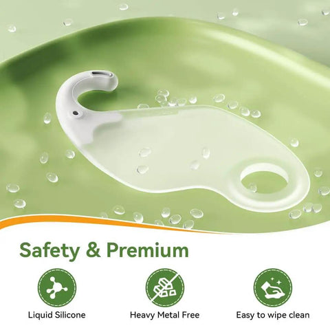 Two Pack Door Silencer For Quiet Close, Child Proof Door Closer Cushion And Baby Door Latch Cover shown on green surface