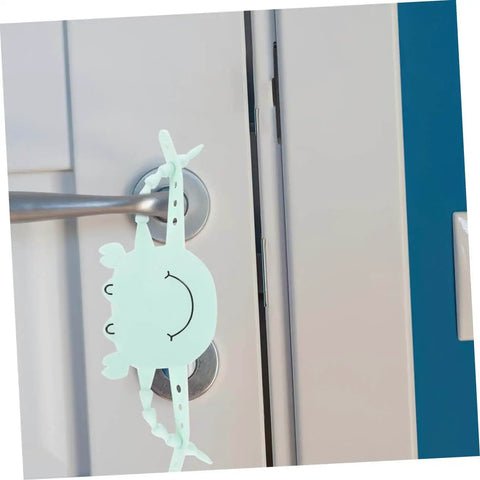 2 Pack Door Slam Preventer Covers Noise Reduction Silencers on door handle for safe closures, ideal for home use.