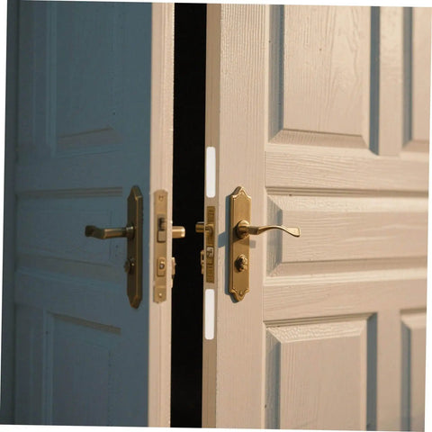 12 Pcs Door Slam Silencer Silicone Cabinet Door Bumpers Adhesive Closers Wall Protectors For Home installed on wooden door