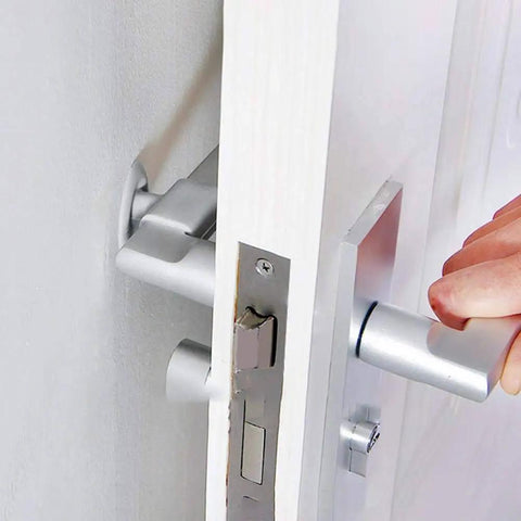 4 Pack Silicone Door Stop Cushions For Doorknobs And Cabinet Handles Anti Collision Silencers That Absorb Wall Impact Protect Walls Reduce Noise Flexible Soft Material Ideal For Bathrooms And Kitchens installed on door handle