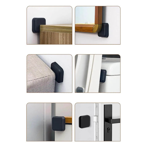 Protect walls and furniture from dents and scratches with a silicone door stopper wall protector; strong adhesive pads cushion door blows.