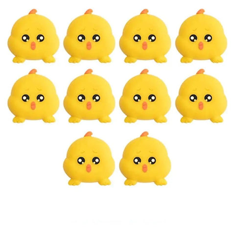 10 Pack Doorknob Wall Mute Crash Pads For Door Handle Protection Anti Collision Silicone Cushions featuring yellow chick design
