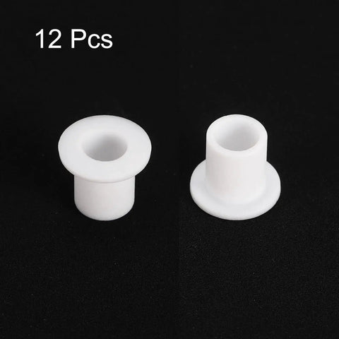 12 Pieces Silicone Flanged Sleeve Bearings White ID 6mm OD 8mm Length 10mm Flange Diameter 12mm Self Lubricating Bushings