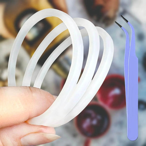6 Pack Water Bottle Gasket Replacements For Wide Mouth Flip Lids, Silicone O Rings And Seals, 57mm Outer Diameter with Tweezers