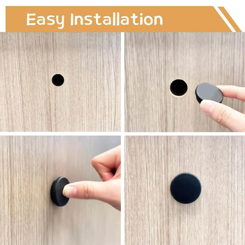62 Piece Silicone Hole Plug Set For Furniture Round Holes In Six Sizes 1 Inch Three Quarter Inch One Half Inch Black Rubber Plug Installation