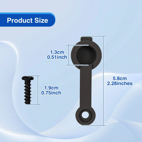 2 Pack Silicone Kayak Drain Plugs With Screws For Lifetime Fathom Amped Freestyle And Horizion Kayaks product size.