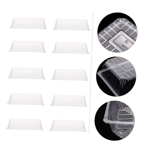 10 Piece Silicone Mold Covers For Handmade Jewelry And DIY Projects Dustproof Shield Plastic Protective Covers display in grid layout