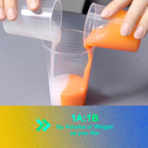 Pouring Silicone Mold Making Kit For Resin Soap And Candle Casting With 1A1B By Volume 15A Shore Fast Cure Low Viscosity Silicone