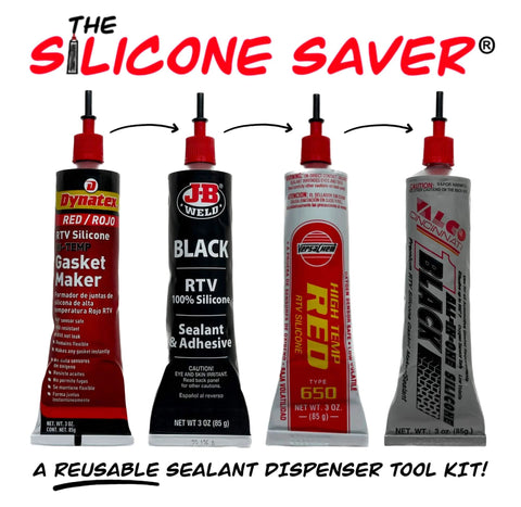 Anti-Clog Dispenser Caps For RTV Silicone Sealant 3oz Flexible Tubes, Reusable Sealer Caps For Gasket Maker Squeeze Containers