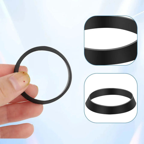 Silicone Seal Ring Washer Set For 1 And A Half Inch Drain Pipes Ten Pack held in hand and shown in detail