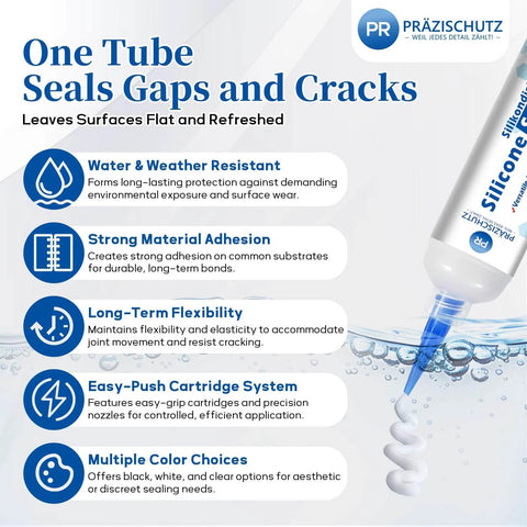 Clear RTV Silicone Sealant For High Temperature And Waterproof Seals Flexible All Purpose Caulk For Home Auto And Crafts No Leak Guarantee Ideal For Kitchens Bathrooms Showers Windows Glass Ceramic Plastic 30ml sealing gaps and cracks