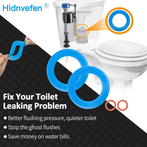 Silicone Toilet Flush Valve Seal Kit 3 Pack For Champion 4 And Eljer Titan 4 Replacement O Rings next to toilet tank diagram.