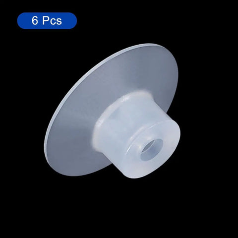 Heavy Duty 30mm Vacuum Suction Cups With M5 Thread Silicone Rubber Set Of 6, shown close up on black background.