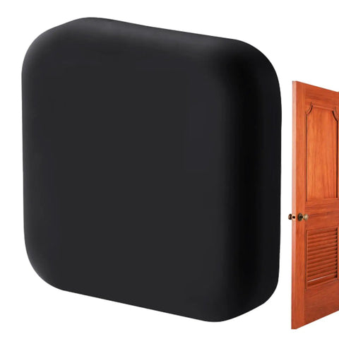 Protect walls and furniture from dents and scratches with a silicone door stopper wall protector; strong adhesive pads cushion door blows