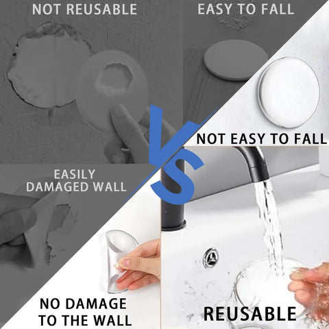 16 Pack 2 Inch Round Clear Silicone Door Knob Wall Protectors Self Adhesive Washable Reusable Wall Guards comparison chart