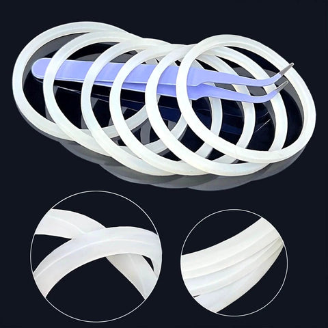 6 Pack Water Bottle Gasket Replacements For Wide Mouth Flip Lids, Silicone O Rings And Seals, 57mm Outer Diameter, Includes Tweezers