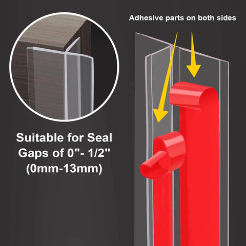 Close-up of 20Ft T-Shaped Silicone Weather Stripping Seal with adhesive on both sides, suitable for 0"-1/2" gaps.